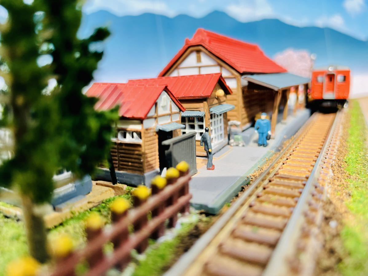 Nゲージ｜Yahoo!フリマ（旧PayPay 鉄道ジオラマ 桜満開のローカル駅 N