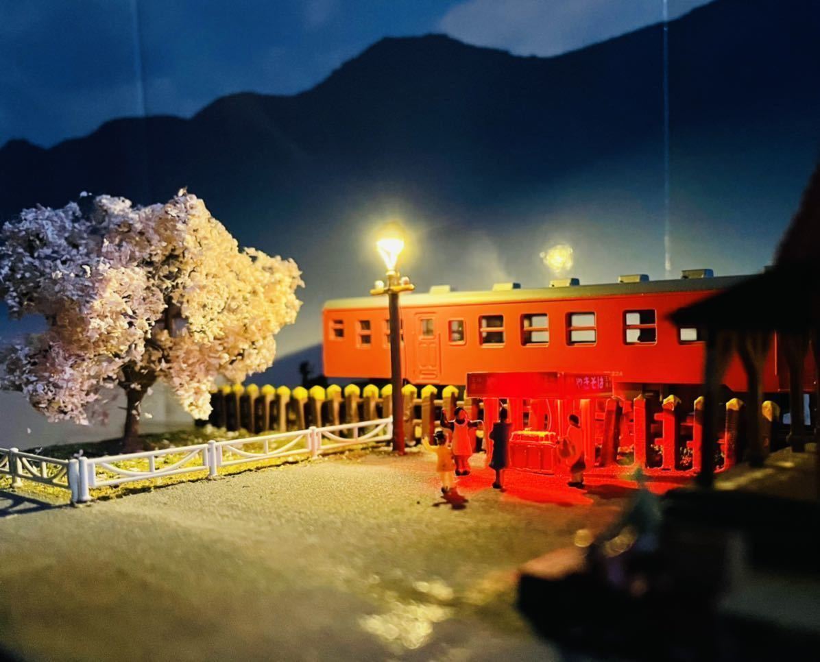 Nゲージ｜Yahoo!フリマ（旧PayPay 鉄道ジオラマ 桜満開のローカル駅 N
