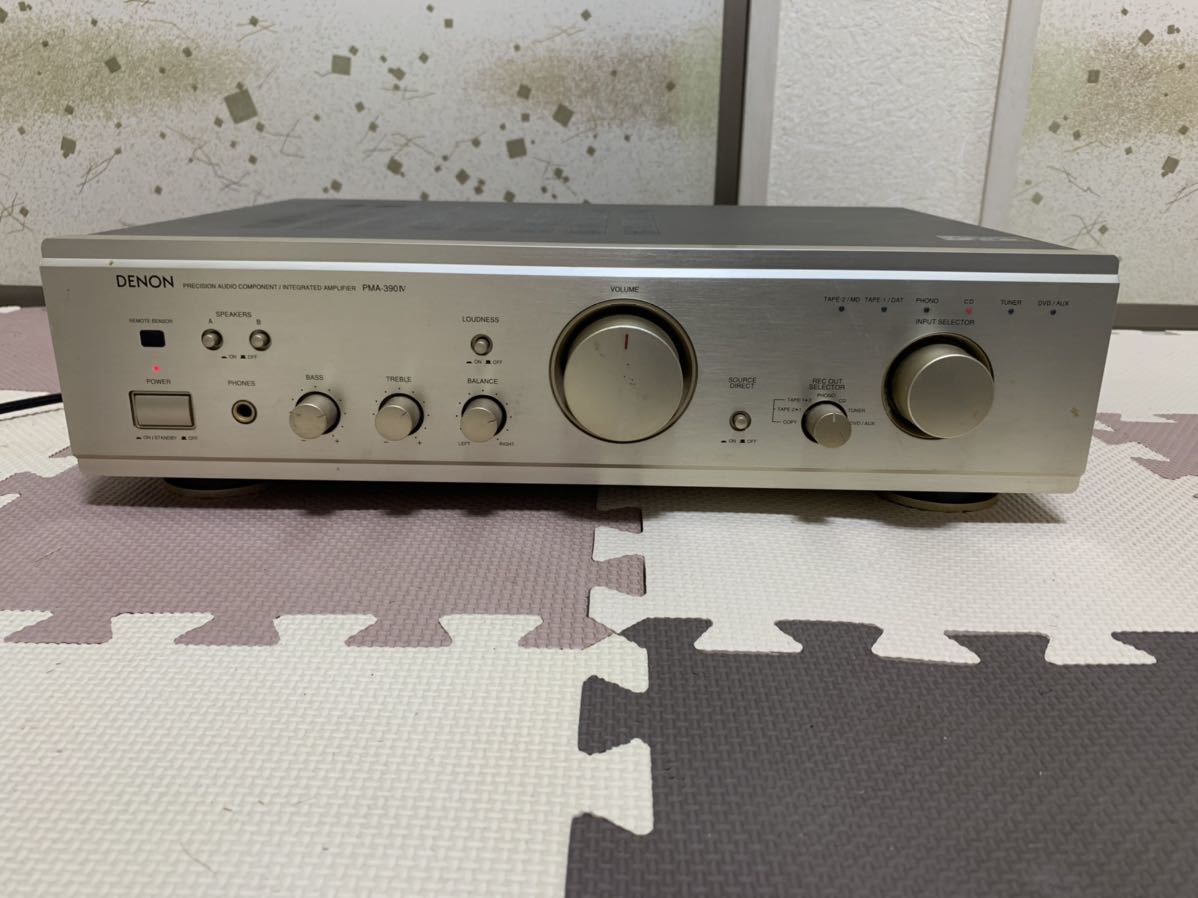 DENON PMA-390 IV プリメインアンプ シルバー 通電確認済 DENON デノン プリメインアンプ PMA-390Ⅳ・通電確認済／ジャンク品