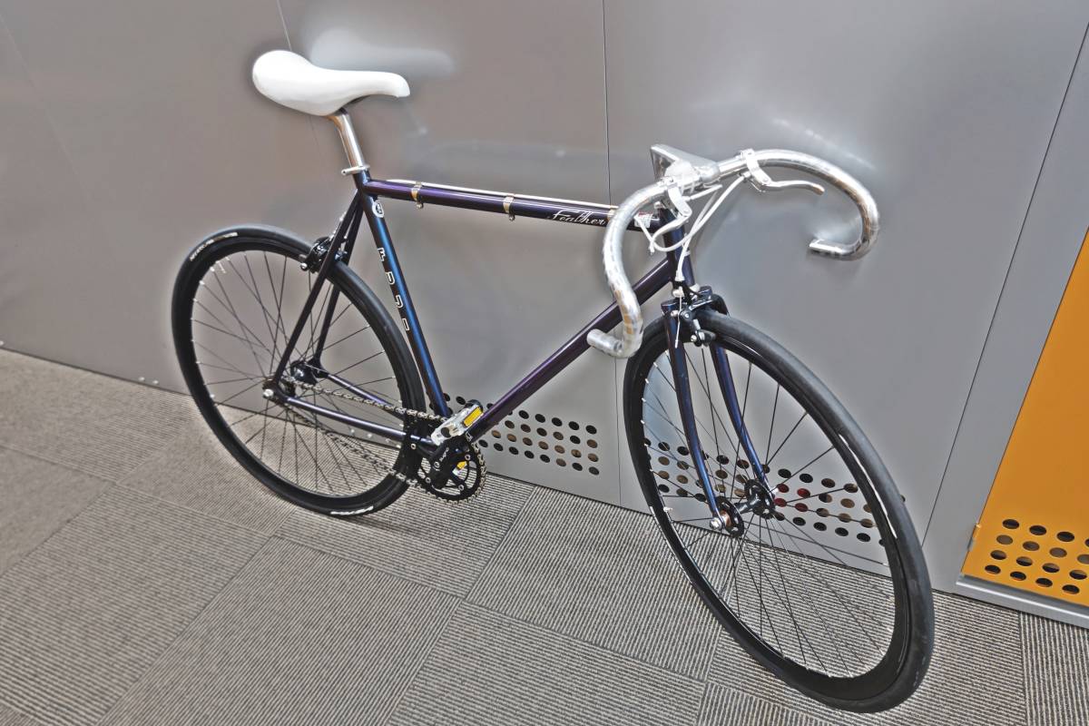 美品 FUJI FEATHER ピストバイク Lサイズ 560mm パープル ピスト 