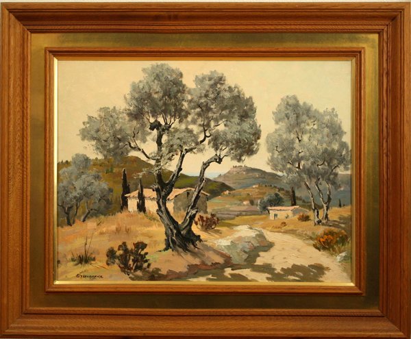 ★最終値下げ◆エリー・ローモニエ 「木陰」 12号 オールフランス画壇新人展出品作品！高島屋取扱 BENEZIT掲載作家 油彩 Ely Laumonier★