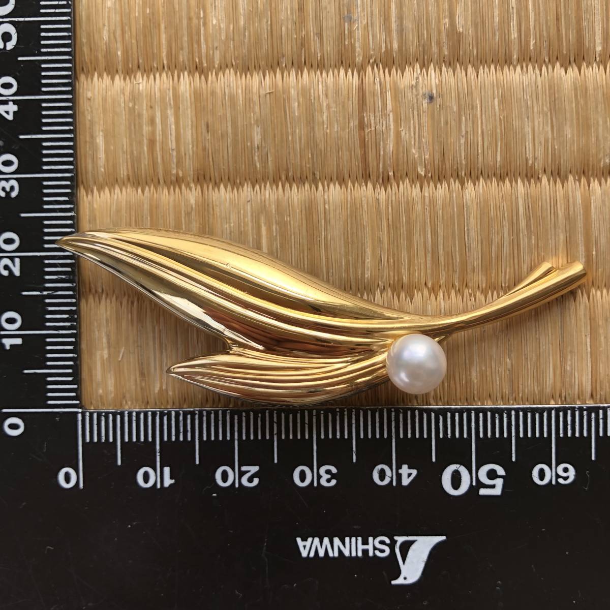 ミキモト ブローチ | MIKIMOTO - シルバー ピンブローチ 金メッキ 