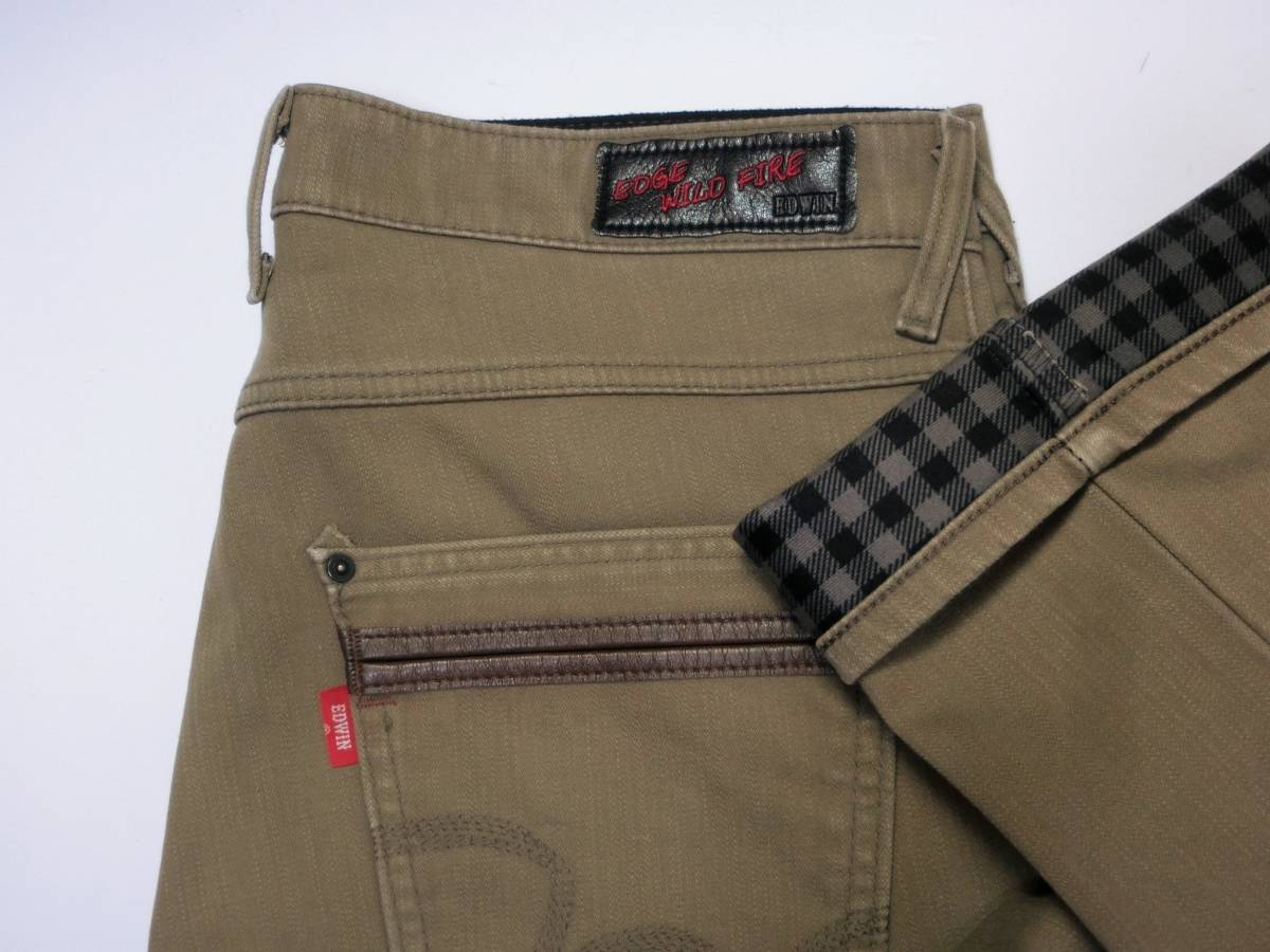 人気，SALE 日本製 EDWIN WILD FIRE エドウィン ワイルドファイア EGF503 防寒防風 裏地 暖パン バイク バイカー パンツ W34/E2(デニム、コットン)｜売買されたオークション情報、yahooの商品情報をアーカイブ公 一般
