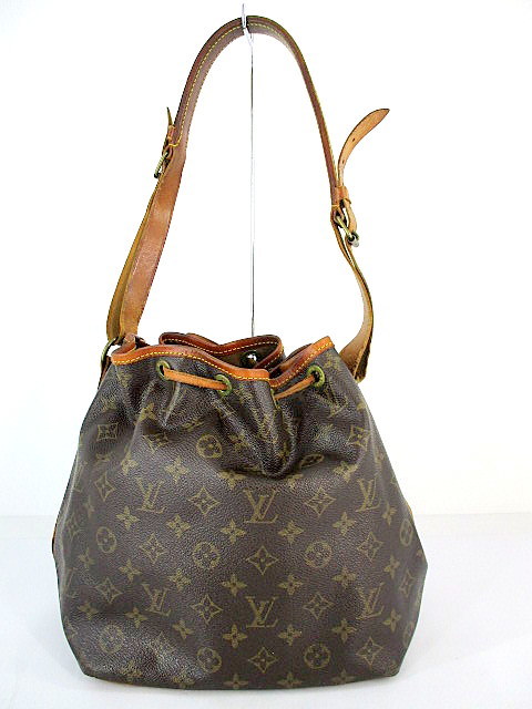 1円★ LOUIS VUITTON ルイ ヴィトン モノグラム プチノエ ショルダーバッグ トートバッグ 巾着 M42226 中古