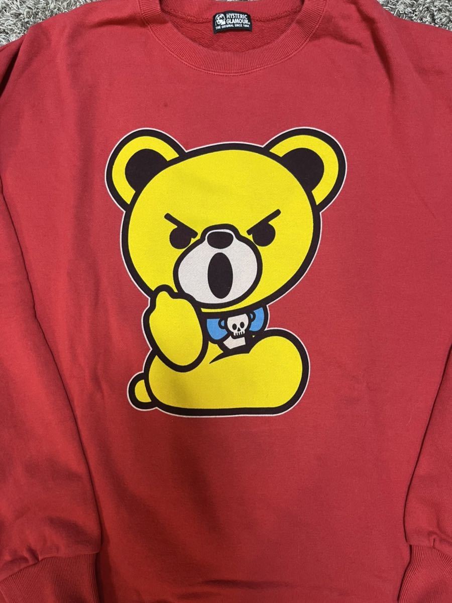 ヒステリックグラマー HYSTERIC GLAMOUR ファックベア 赤 ワンピース