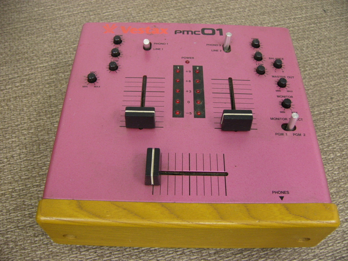 Vestax PMC01 ピンク DJミキサー アダプター欠品 動作未確認 Vestax DJ