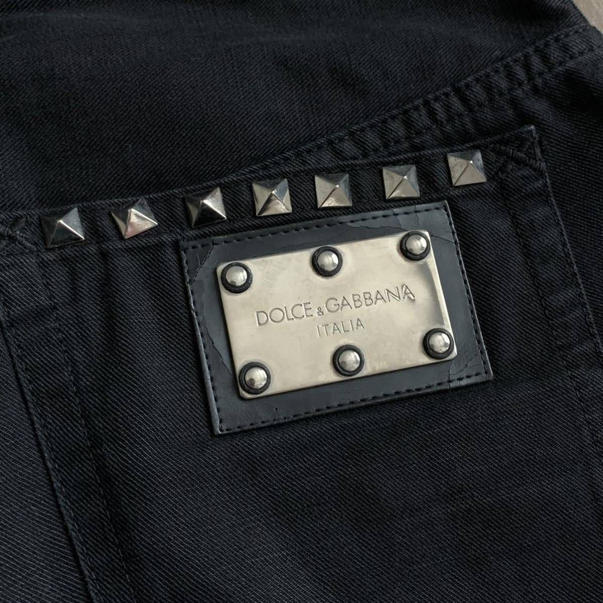 DOLCE & GABBANA デニム 50 黒 ジーンズ DOLCE&GABBANA DGロゴ 