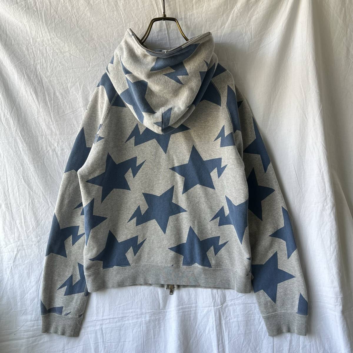 ◇A BATHING APE アベイシングエイプ スター柄 ジップアップ パーカー 