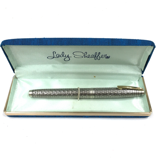 SHEAFFER シェーファー万年筆 14Kスターリングシルバー網目模様 USA