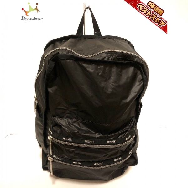 レスポートサック LESPORTSAC リュックサック - 化学繊維 黒 美品 バッグ レスポートサック LeSportsac LESPORTSAC &amp; LESPORTSAC(レスポートサック) 軽量