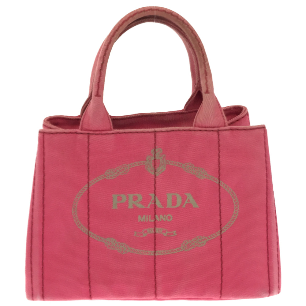 レディース PRADA プラダ カナパ ピンク デニム キャンバス 2way