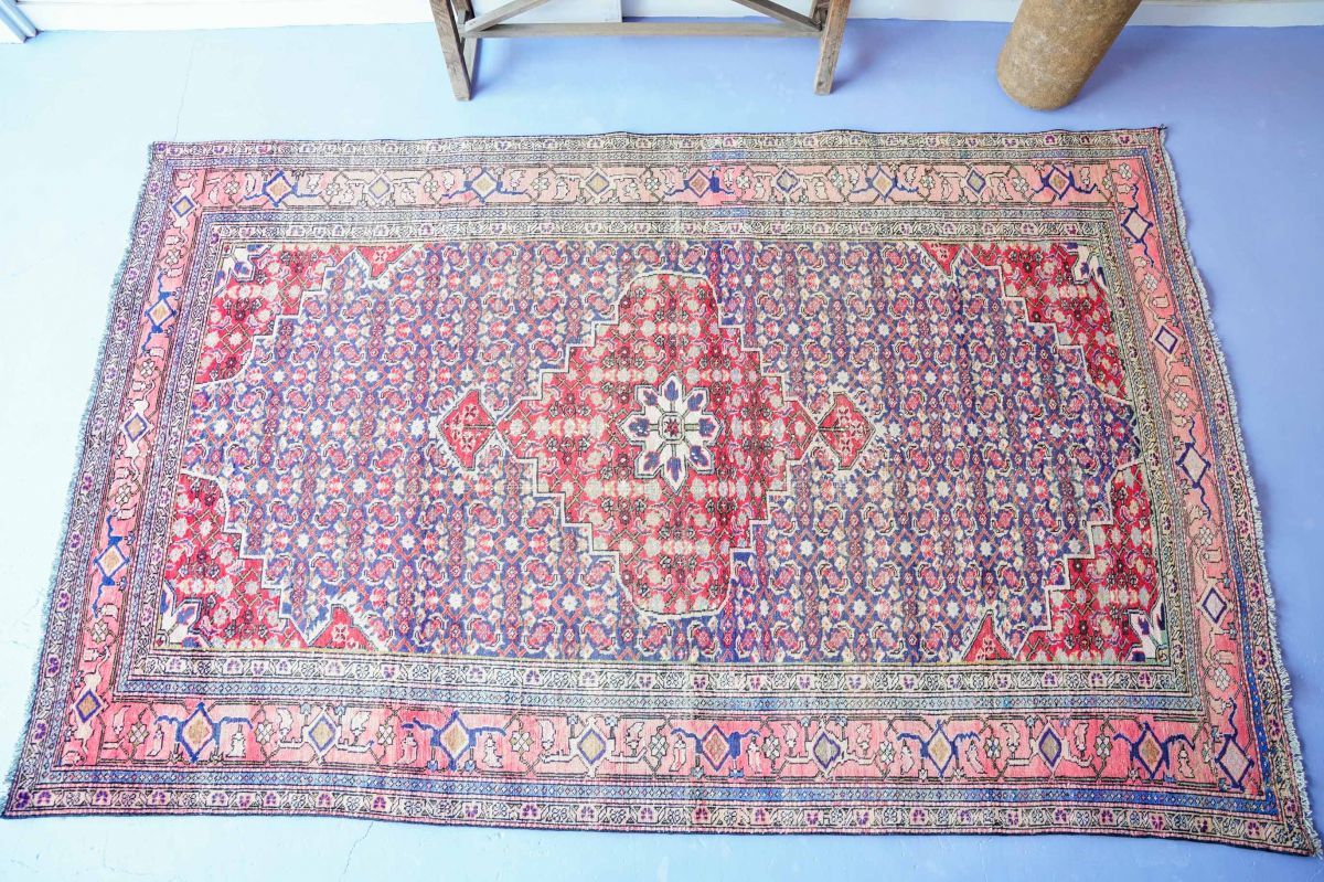 ラグカーペット絨毯ヴィンテージトルコペルシャ絨毯アラビア手織り