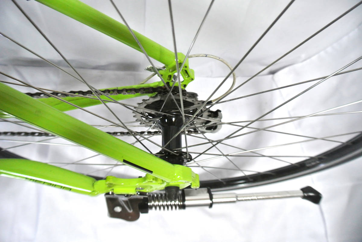 4-076☆【MERIDA】※ TFS100 軽快クロスバイク 21段 緑色 ☆ 1円～ 中古