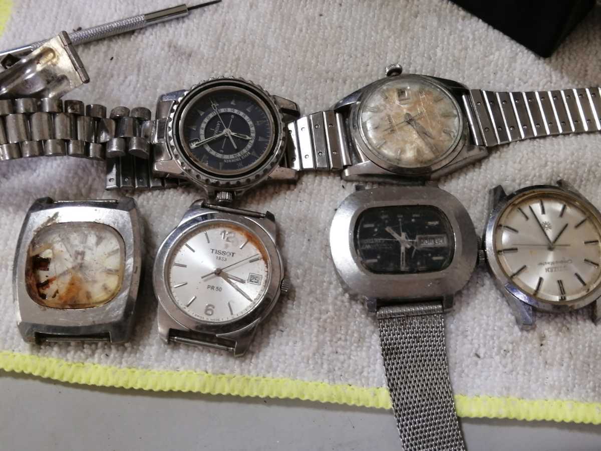 時計SEIKO CITIZEN RADO ORIENT まとめ売りジャンク品 CITIZEN セイコー ORIENT ジャンク品部品取り6でまとめ売り ジャンク