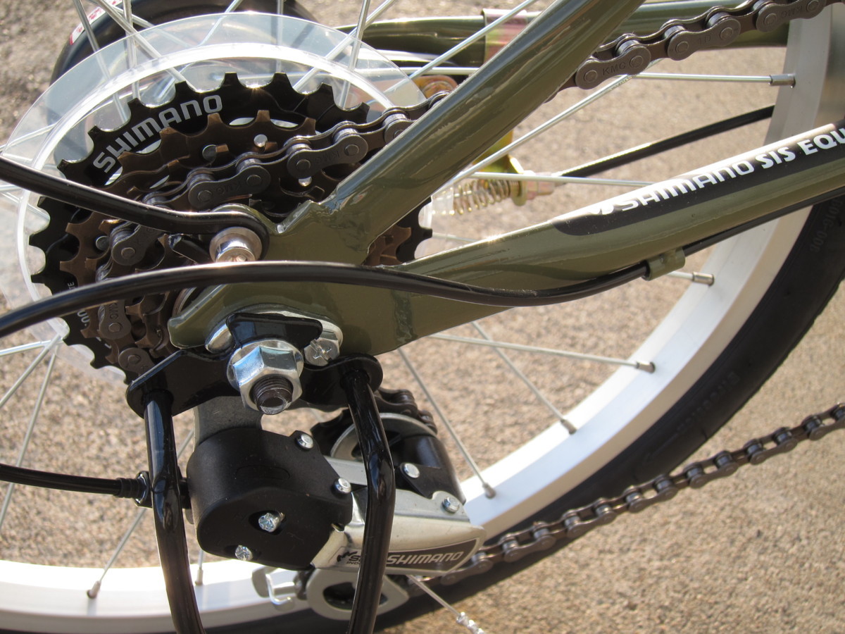 アウトレット】20インチ 折りたたみ自転車 6段変速 MB-10＜カーキ＞ 6
