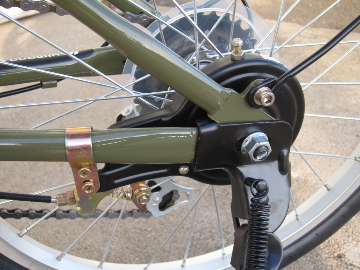 アウトレット】20インチ 折りたたみ自転車 6段変速 MB-10＜カーキ＞ 6