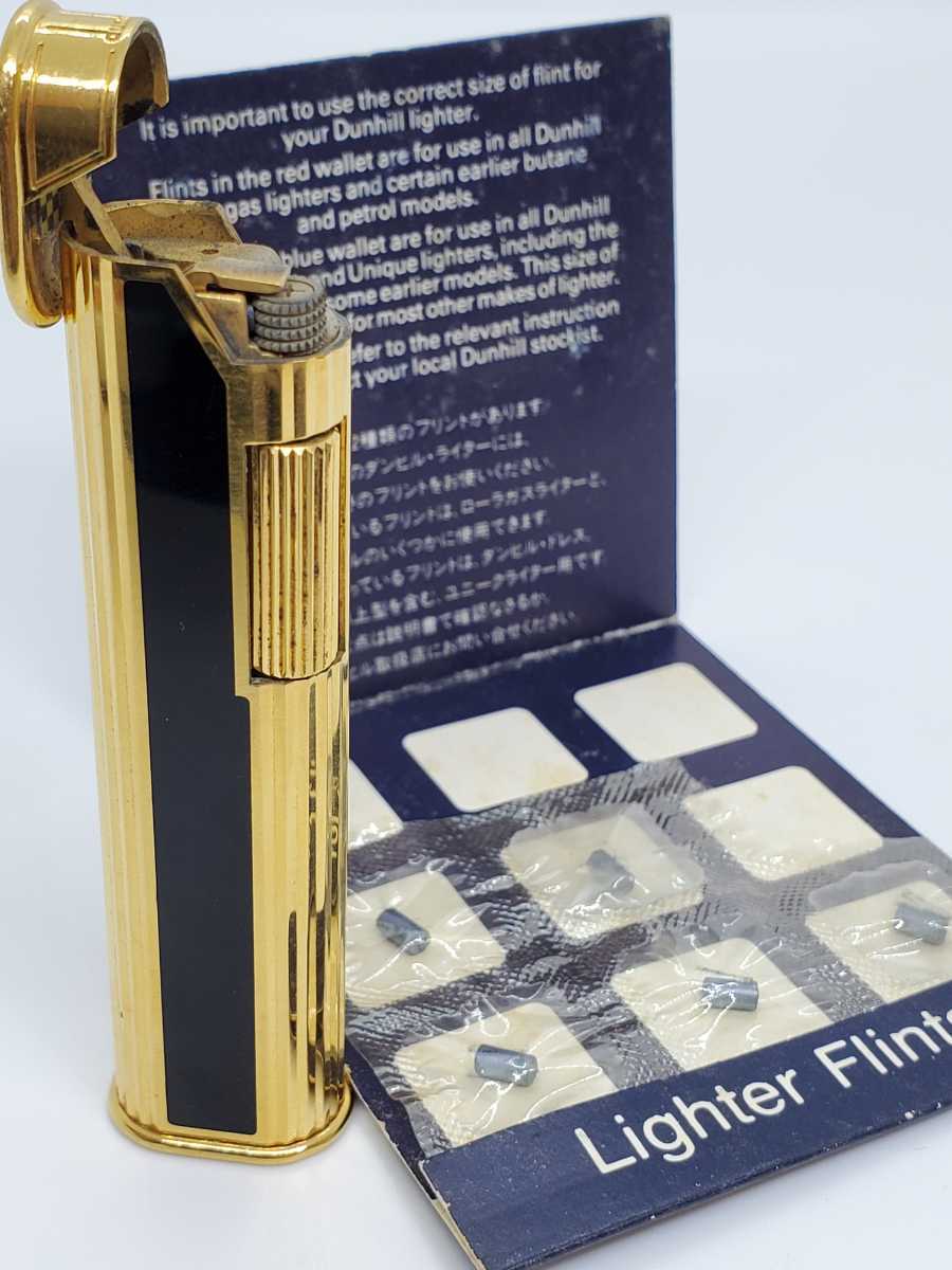 dunhill ダンヒル ライター ゴールド ブラック USED 専用ケース