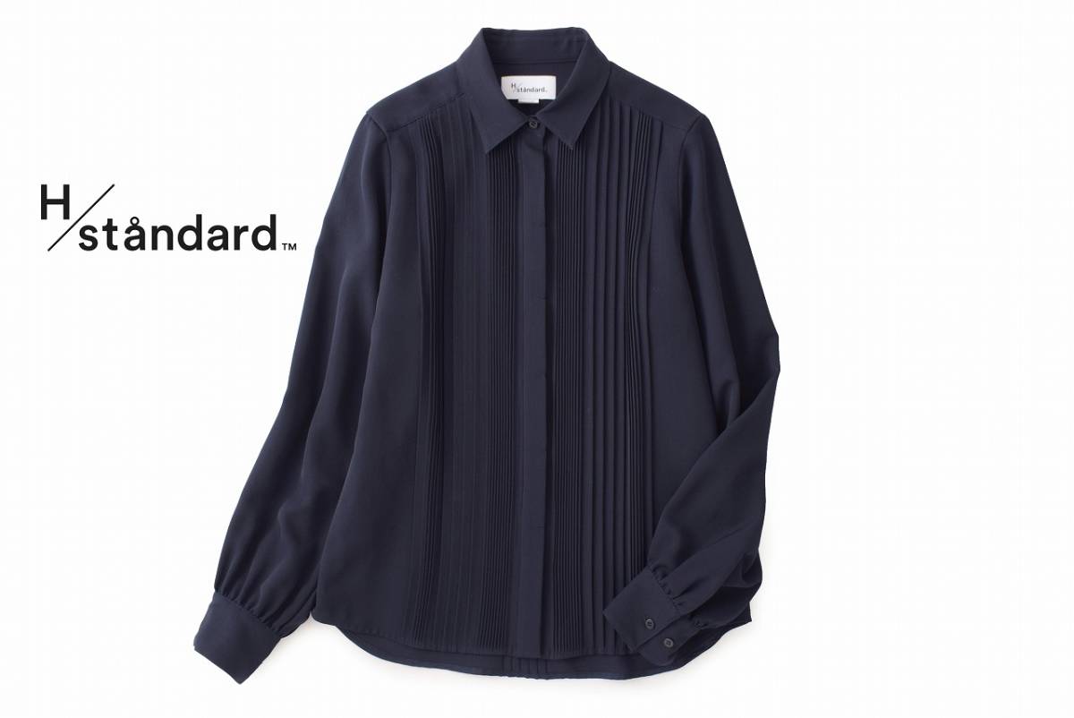 【HOT，お得】 アッシュスタンダード Msize/9号 ブラウス紺K043(トップス)｜売買されたオークション情報、yahooの商品情報をアーカイブ公開 - オークファン トップス