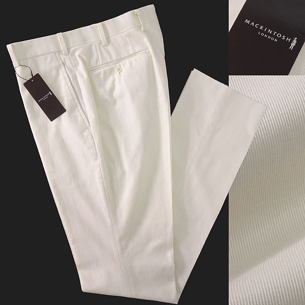 豊富な，HOT 2.5万 マッキントッシュロンドン 日本製 コットン リネン ツイル ストレッチ パンツ 82 L 白 P33117 MACKINTOSH LONDON メンズ(Lサイズ)｜売買されたオークション情報、yahooの商品情報をアーカイブ公 Lサイズ