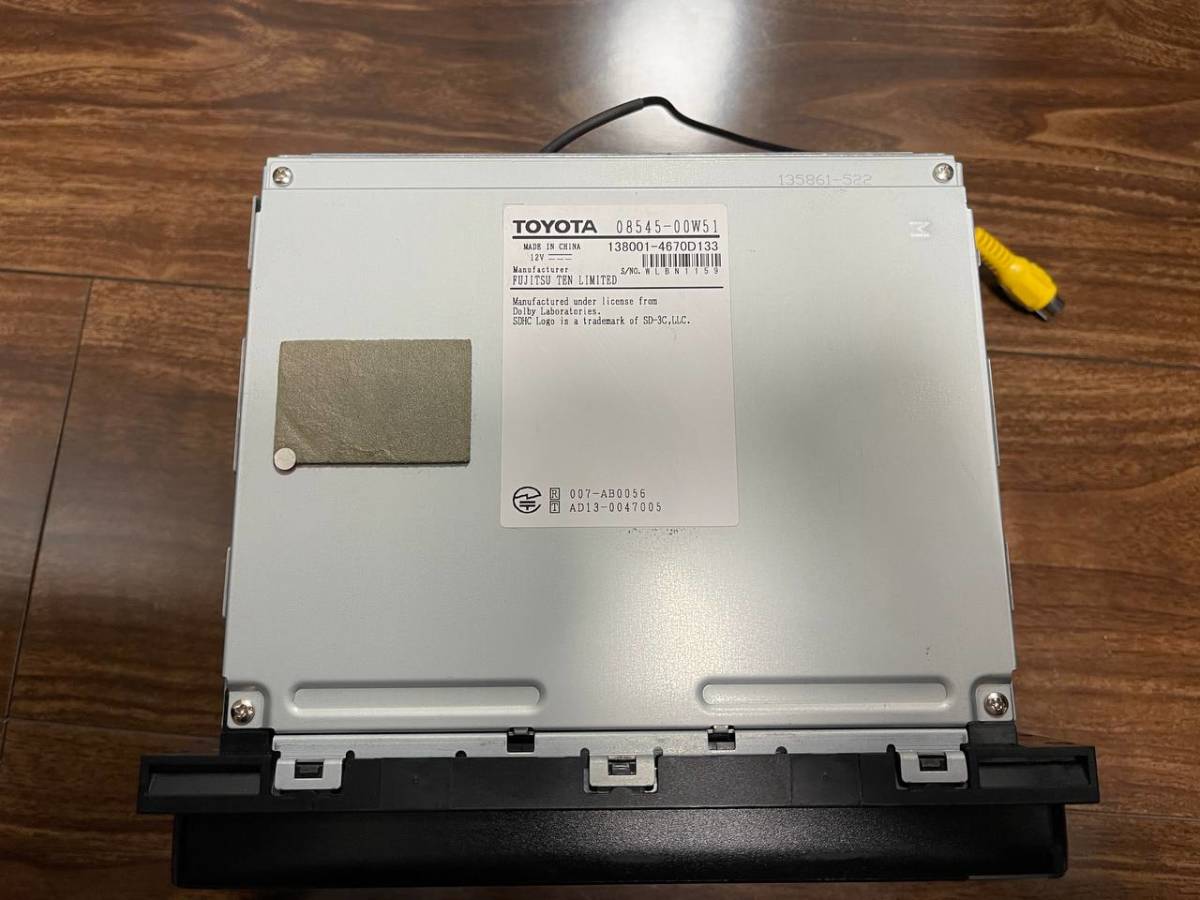 トヨタ 純正 SDナビ NSZT-W64 Bluetooth オーディオ DVD再生 フルセグ