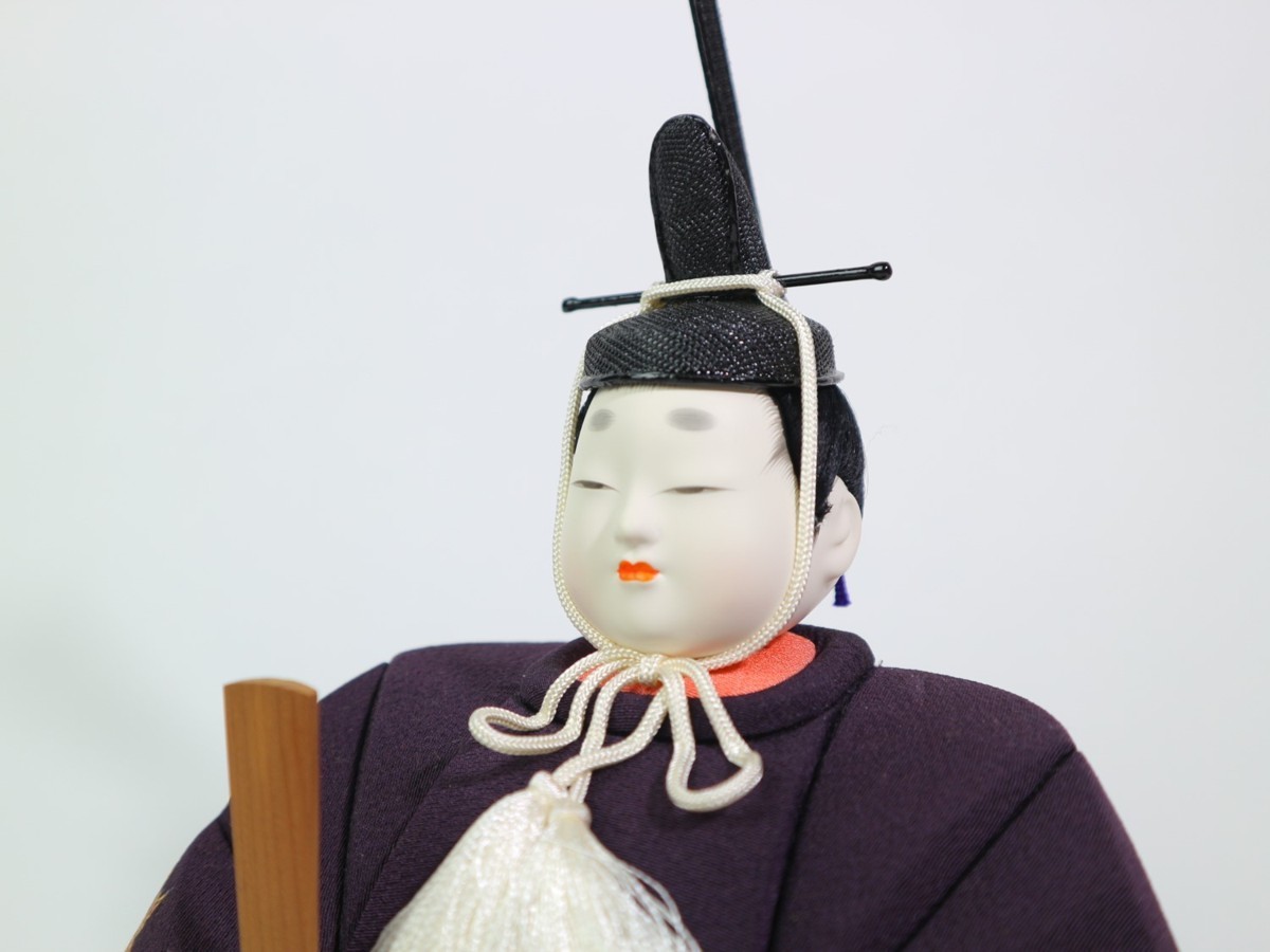 在庫保管品 鈴木賢一 「絵巻紋様 正絹仕立 若草山」 江戸木目込人形 雛人形