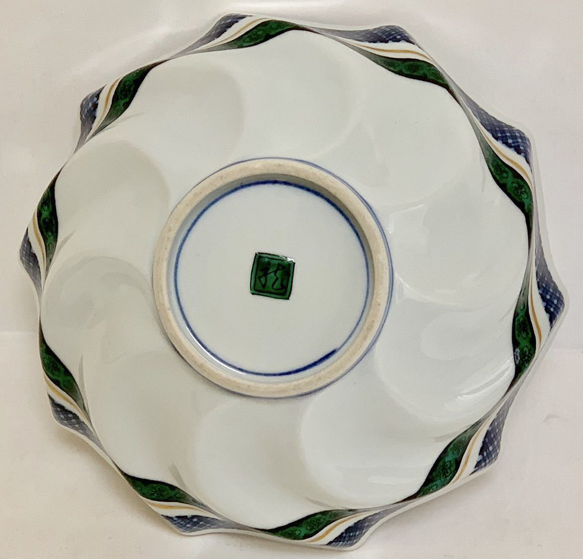河上龍三 九谷焼 色絵更紗図 菓子鉢 公式通販 清末民初 Dynasty 三多