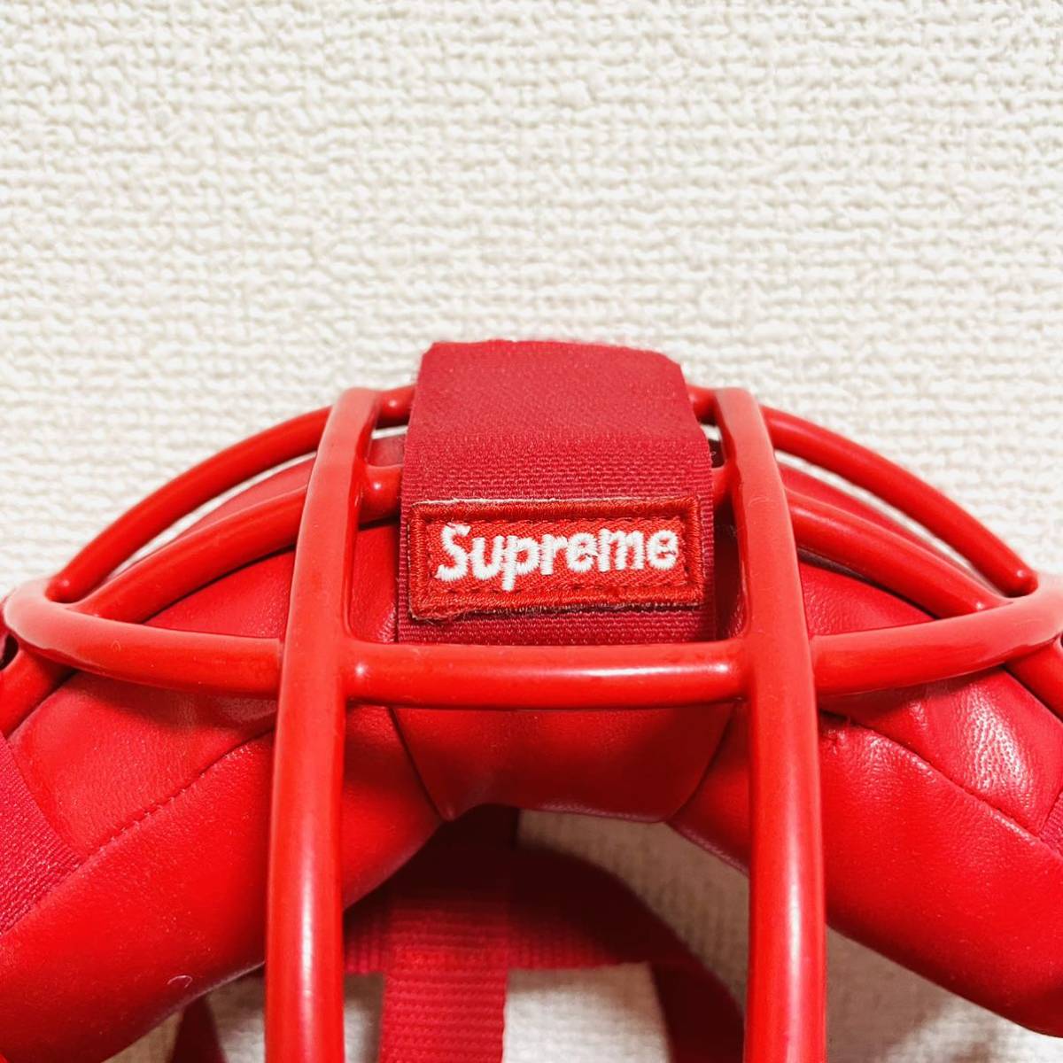 新品 Supreme Rawlings Catcher's Mask Red White 18ss 赤 白