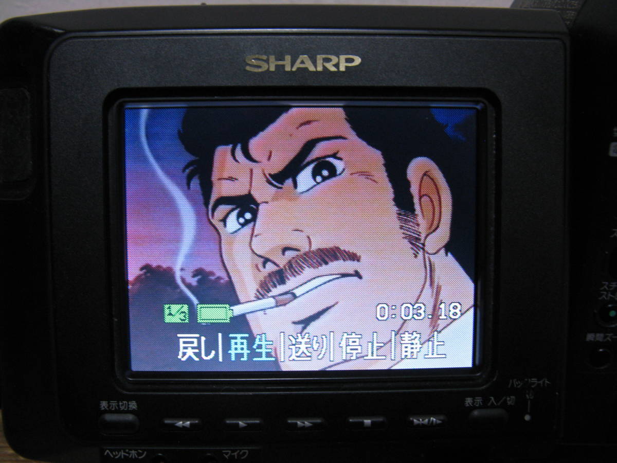 動作良好 ビデオ.Hi8 シャープ VL-HL15 高画質 8ミリビデオカメラ