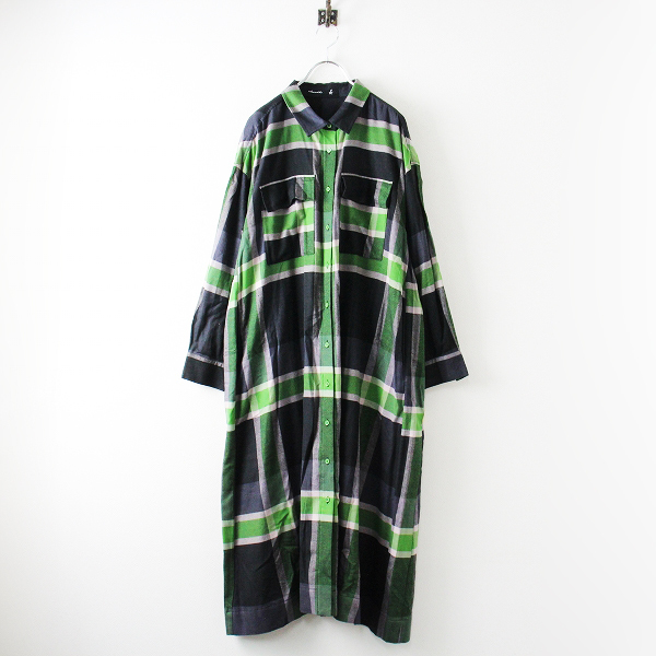  大きいサイズ AS KNOW AS olaca アズノゥアズ オオラカ 9インチチェックワンピース 15/グリーン チャコール 2400012784321(その他)｜売買されたオークション情報、yahooの商品情報をアーカイブ公開 - トップス