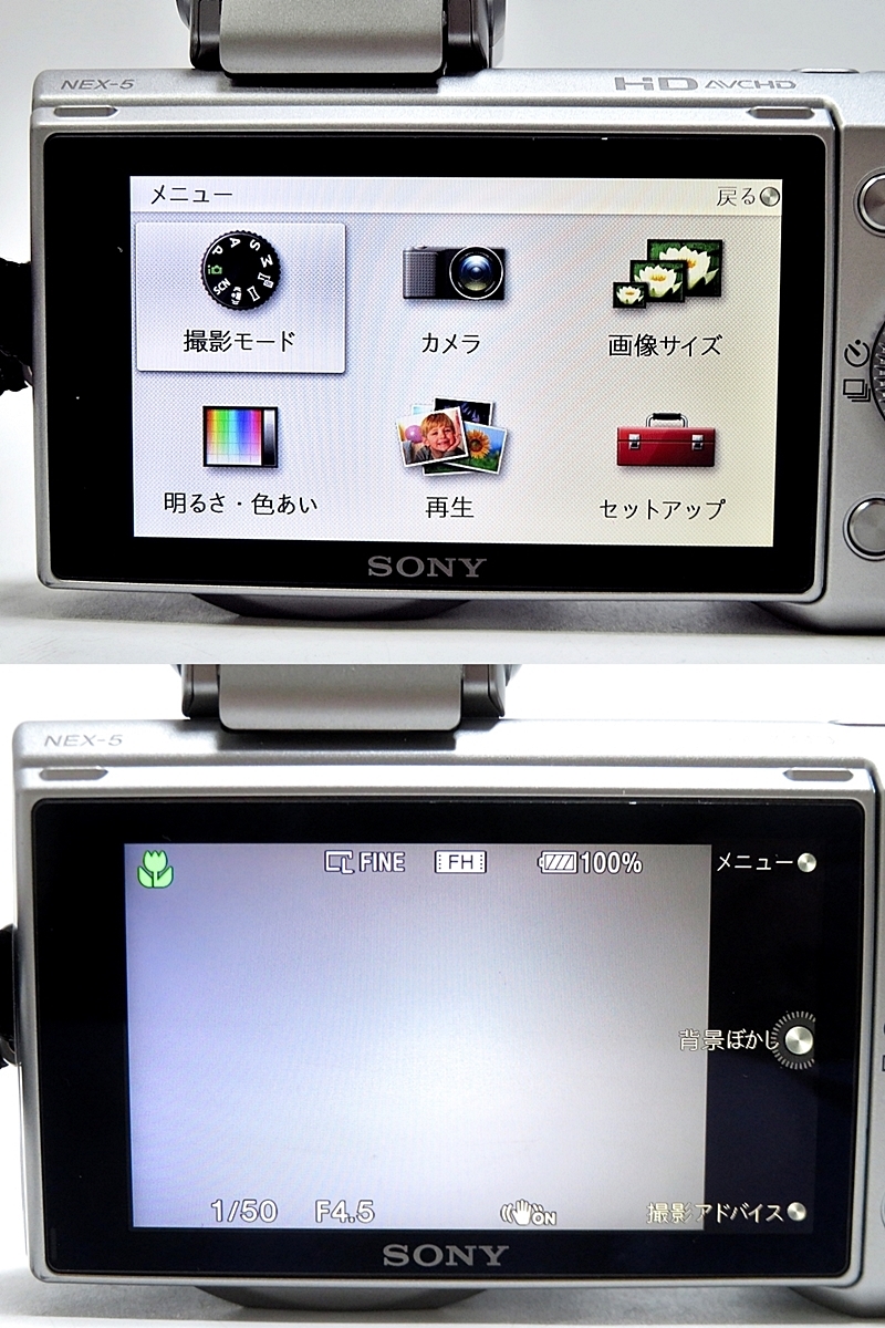 SONY NEX-5 E 3.5-5.6/18-55 OSS + E 2.8/16 0.24m/0.8ft ソニー 
