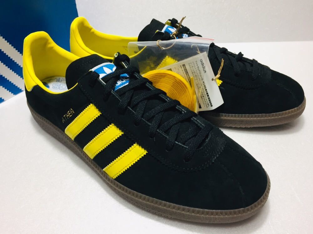未使用! 2021製 adidas アディダス H01812 ATHEN アテネ 黒黄 スエード