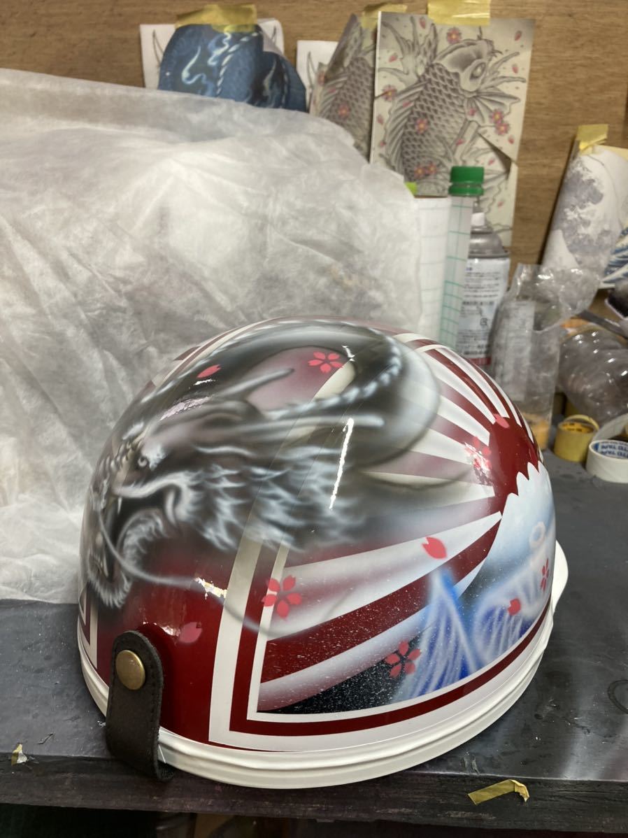 新品】富士日章コルク半！エアブラシ！龍！