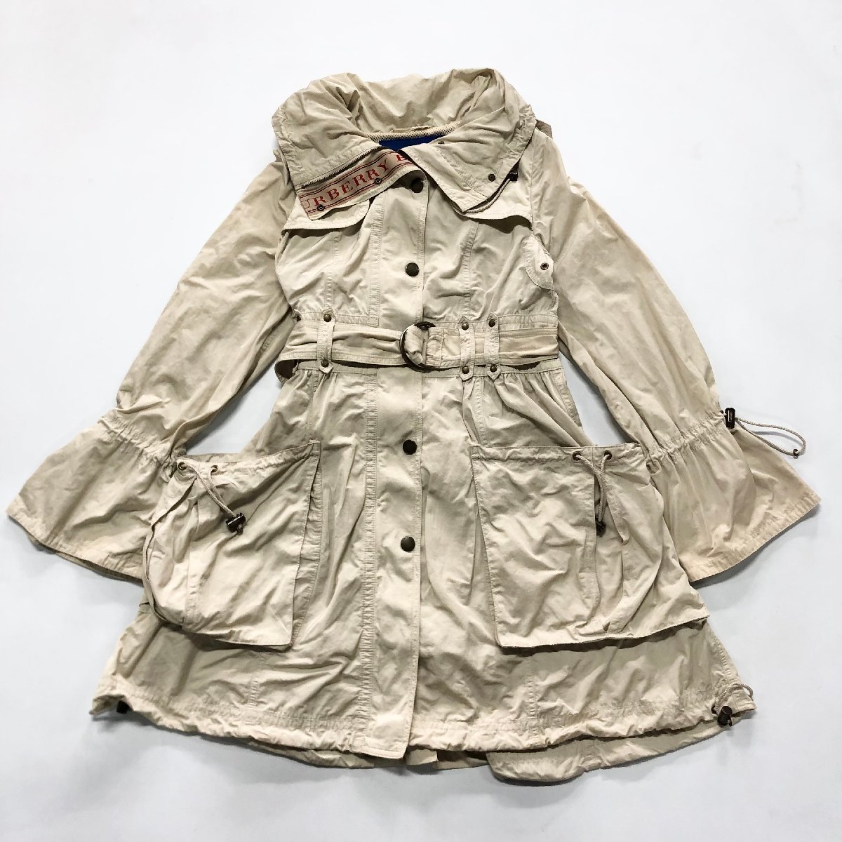 極美品】Burberry Blue Label バーバリーブルーレーベル ピーコート 銀