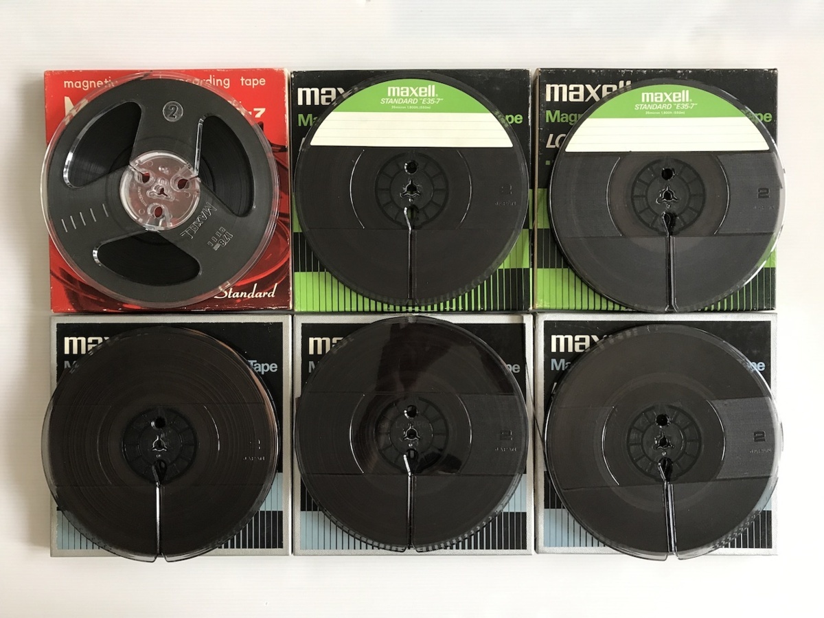 オープンリールテープ 7号 MAXELL 各種 6本セット LN 35-90 UD 35-60