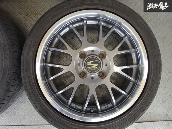 ○BADX バドックス S-HOLD 15インチ 5J ＋45 PCD100 4H 4穴 ハブ径約 