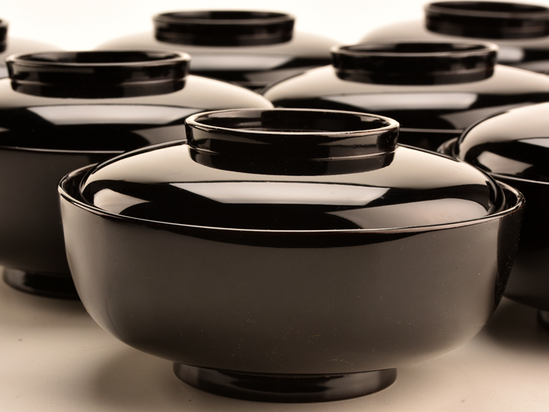 格安，本物保証 【琴》送料無料 茶懐石道具 黒塗花鳥蒔絵煮物椀