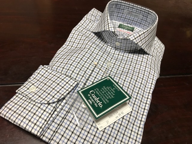  スキャッティ コンブリオ 白地ブルーチェックワイシャツ M 39-83 ホリゾンタル MADE IN TOKYO(Mサイズ)｜売買されたオークション情報、yahooの商品情報をアーカイブ公開 - オークファン ドレスシャツ、ワイシャツ