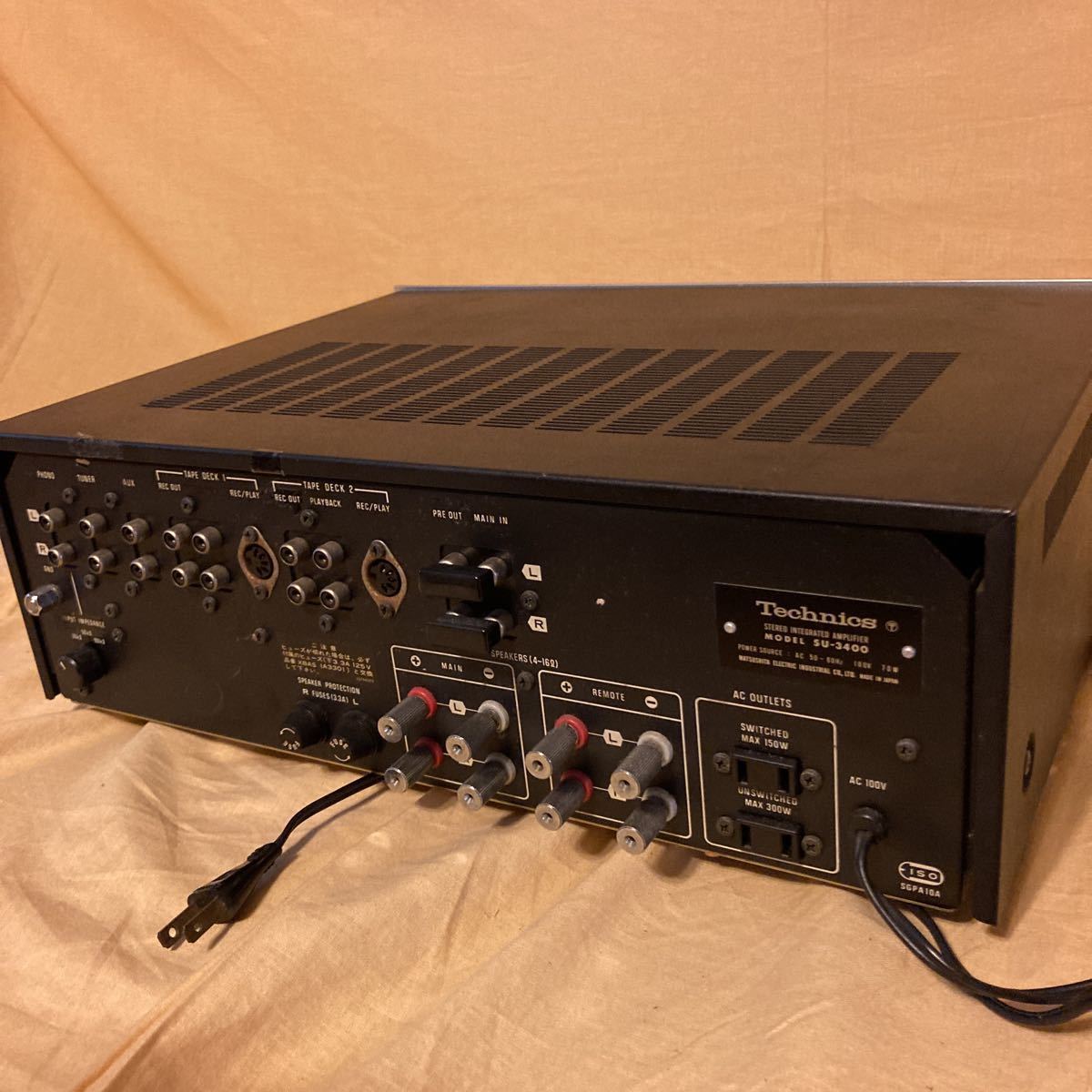 technics テクニクス su3400 修理調整品 Technics プリメインアンプ SU