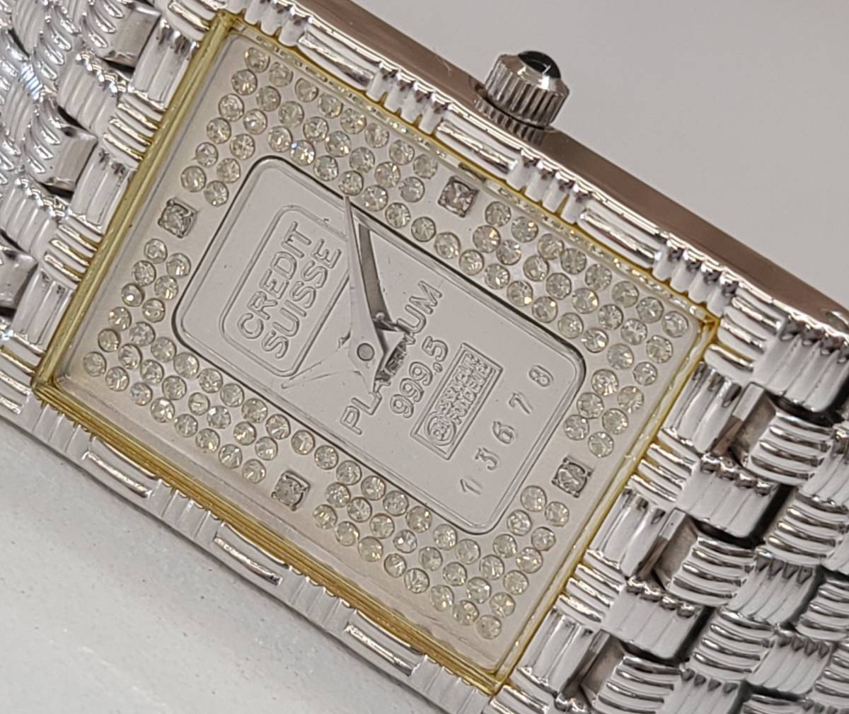 CREDIT SUISSE クレディスイス インゴット腕時計 INGOT WATCH PLATINUM