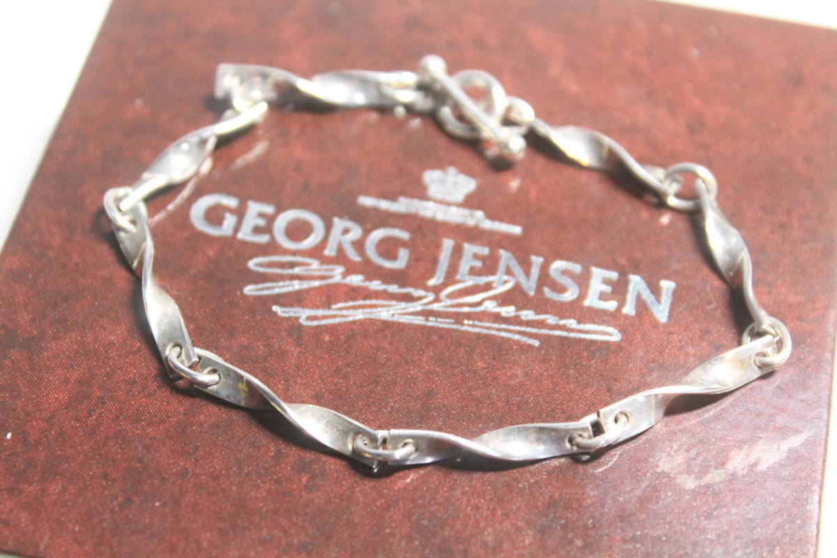 【お買い得，豊富な】 A1 箱付き GEORG JENSEN ジョージジェンセン 283C プレートツイストチェーン ブレスレット シルバー925 S0979(ブレスレット、バングル)｜売買されたオークション情報、yahooの商品情報をアーカイブ ブレスレット、バングル