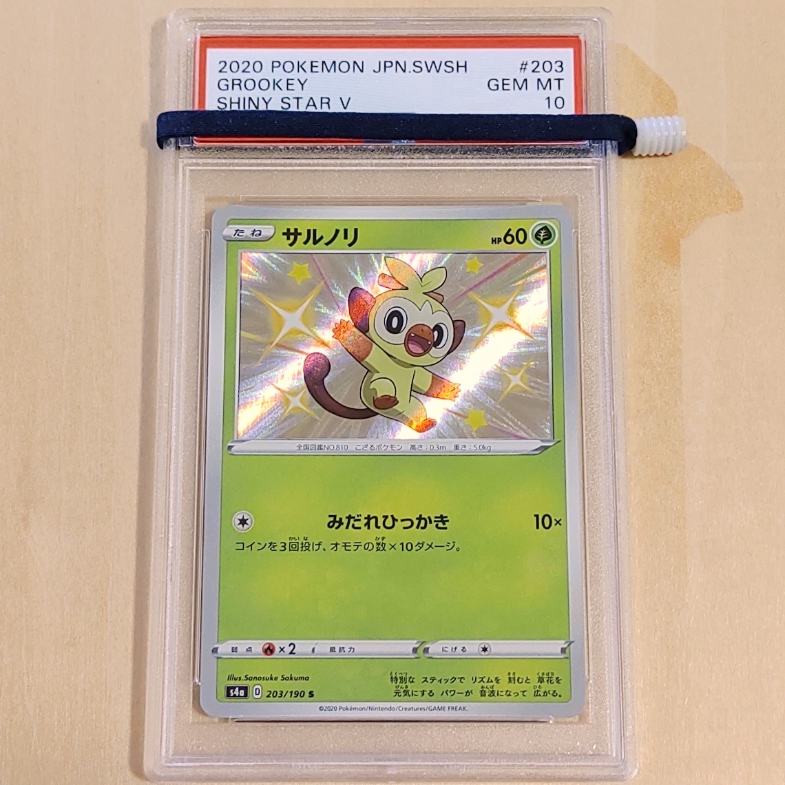 PSA 10 サルノリ 2020年「シャイニースターV」 Grookey