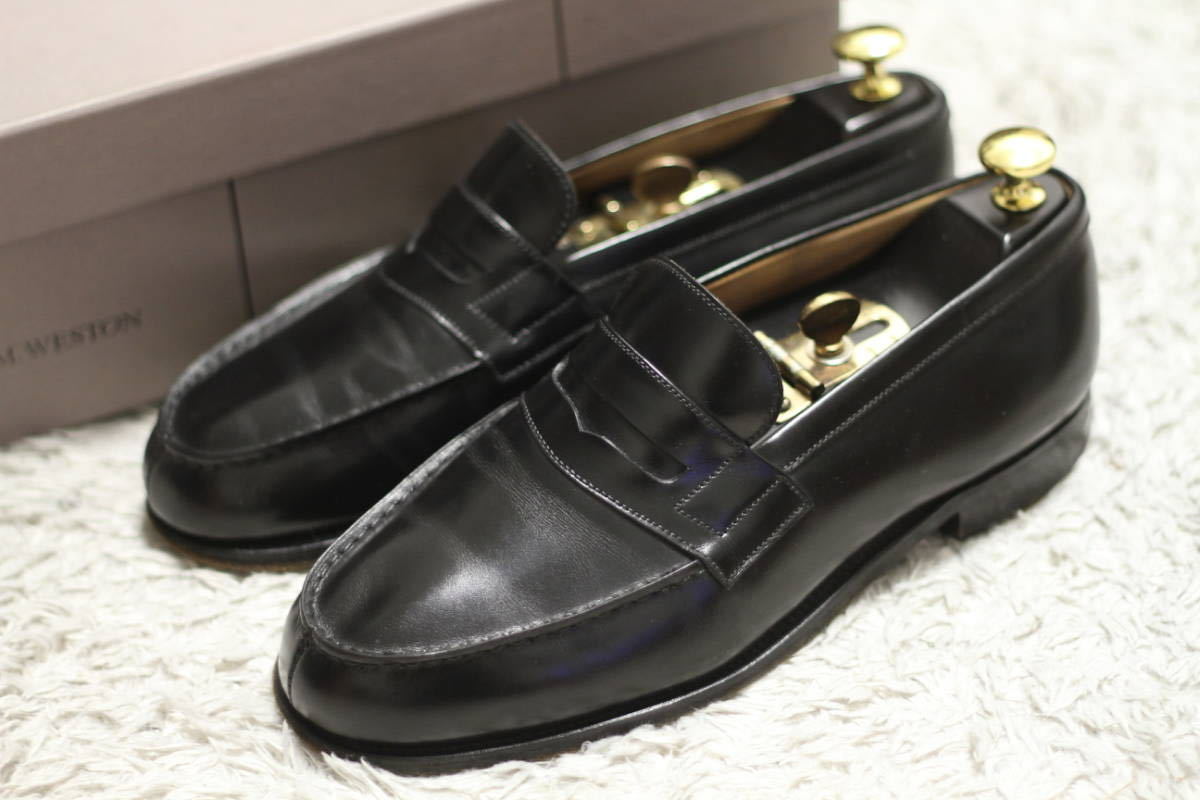 J.M.WESTON180ローファー5.5Fブラックウェストン - ローファー