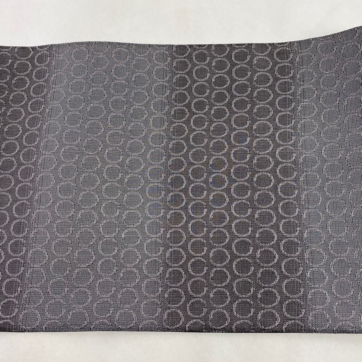 袋帯 美品 名品 幾何学模様 灰紫 六通 正絹 【中古】 - 美品 袋帯 名品 