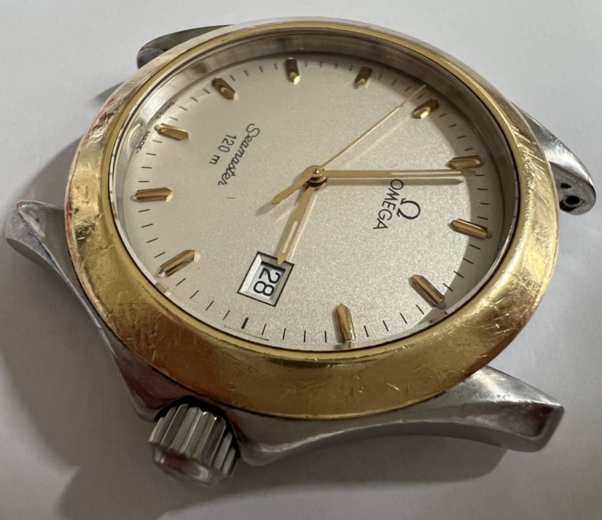 OMEGA Seamaster 120m オメガ シーマスター コンビ qz メンズ 腕時計 