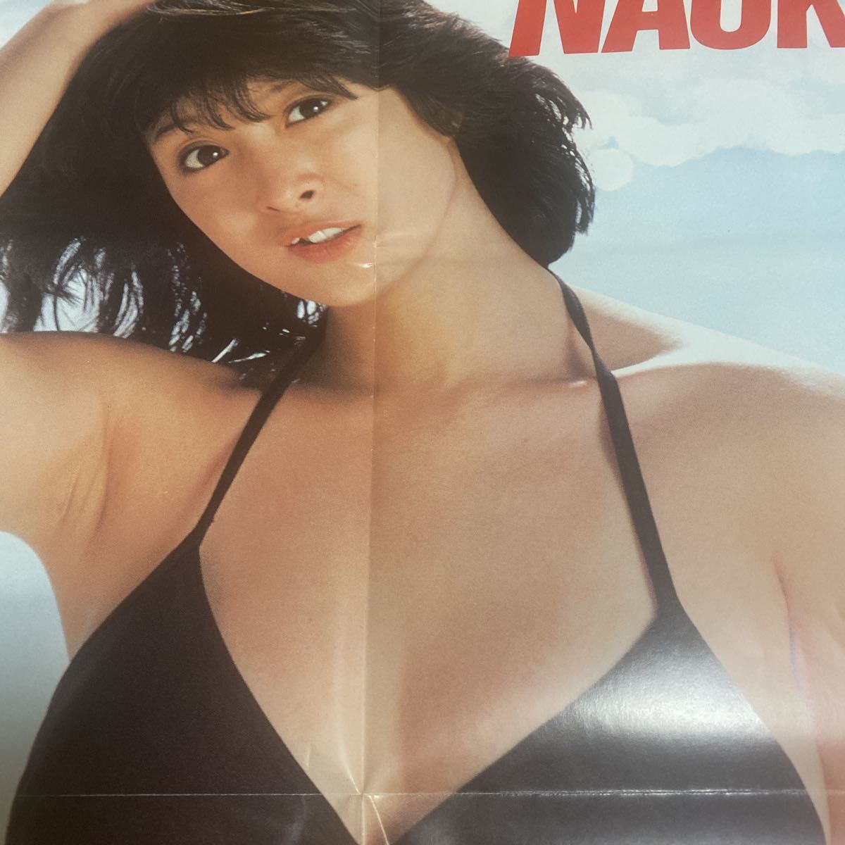 □河合奈保子 水着 ポスター 59.2cm×42.2cm 黒ビキニ(ポスター)｜売買
