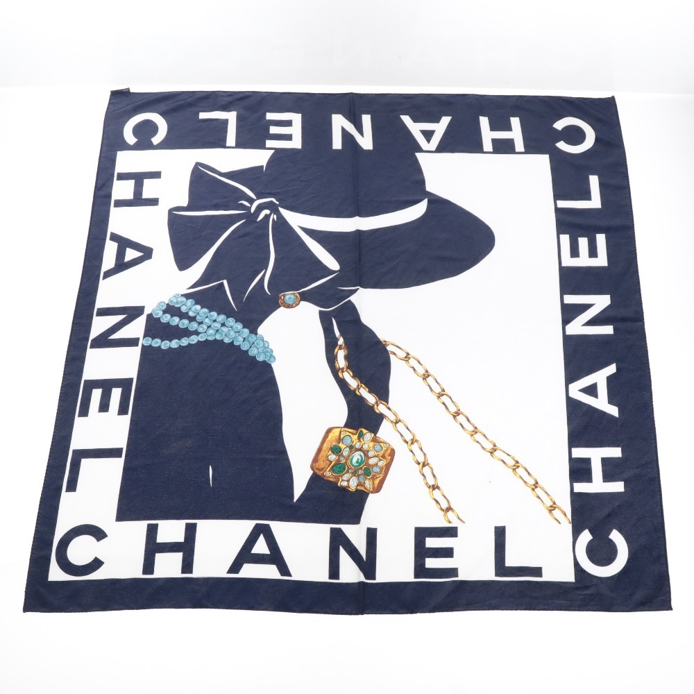 □ CHANEL シャネル 大判 スカーフ マドモアゼル スカーフ 女性 