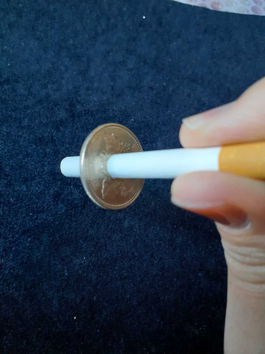 100円 シガースルーコイン タバコ たばこ 貫通 コインマジック 手品