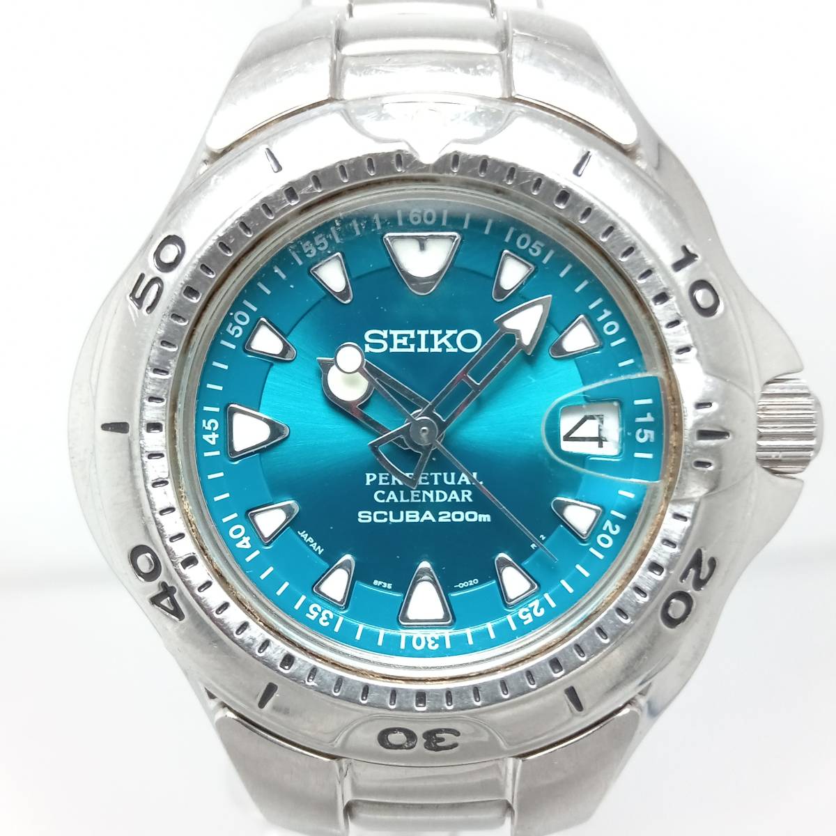 R4年4月電池交換済】セイコー SEIKO 8F35-0030 パーペチュアル 