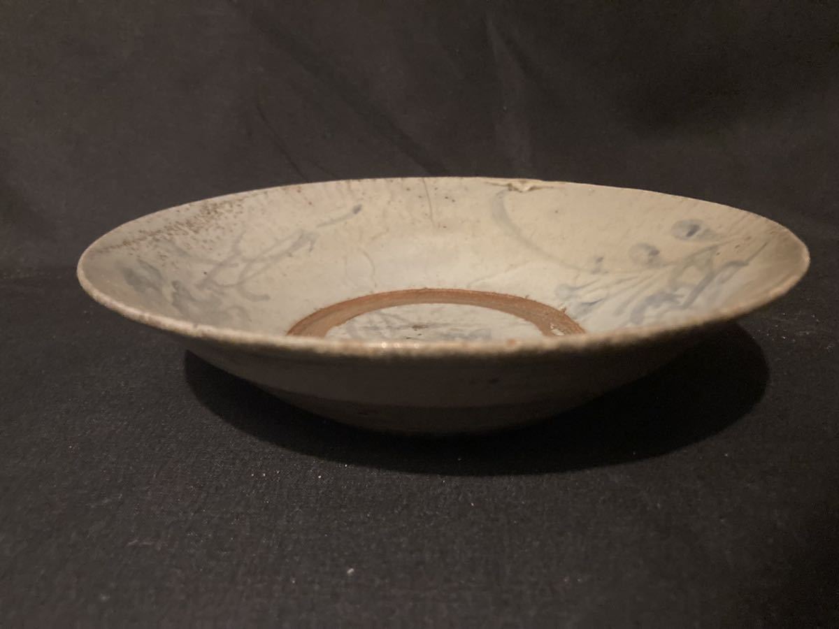 古唐津　絵唐津桃形茶碗　共箱　時代物　橋文　蒐集家旧蔵 古唐津 絵唐津桃形茶碗 共箱 時代物 橋文 蒐集家旧蔵 絵唐津茶碗