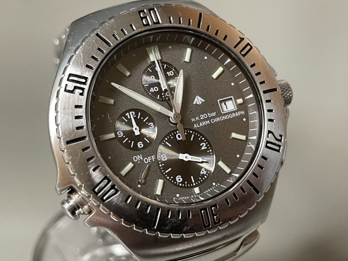 1円〜◇ CITIZEN シチズン PROMASTER プロマスター WR.20 BAR アラーム 